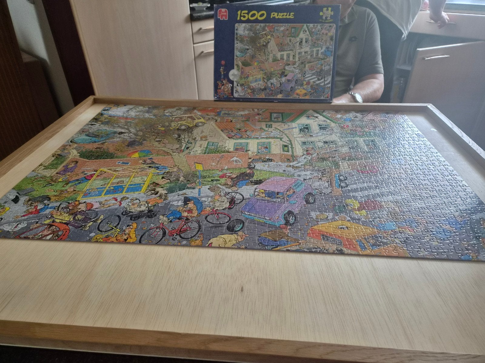 jan van haasteren de storm 1500 stukjes, Ophalen of Verzenden, 500 t/m 1500 stukjes, Zo goed als nieuw, Legpuzzel