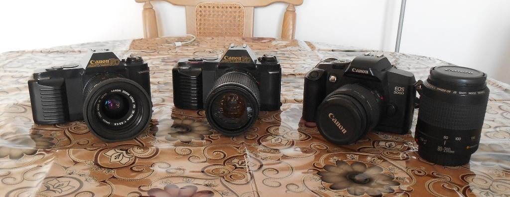 Canon 3x Analoog Camera CanonT50 en EOS 5000, Audio, Tv en Foto, Fotocamera's Analoog, Ophalen of Verzenden, Gebruikt, Spiegelreflex