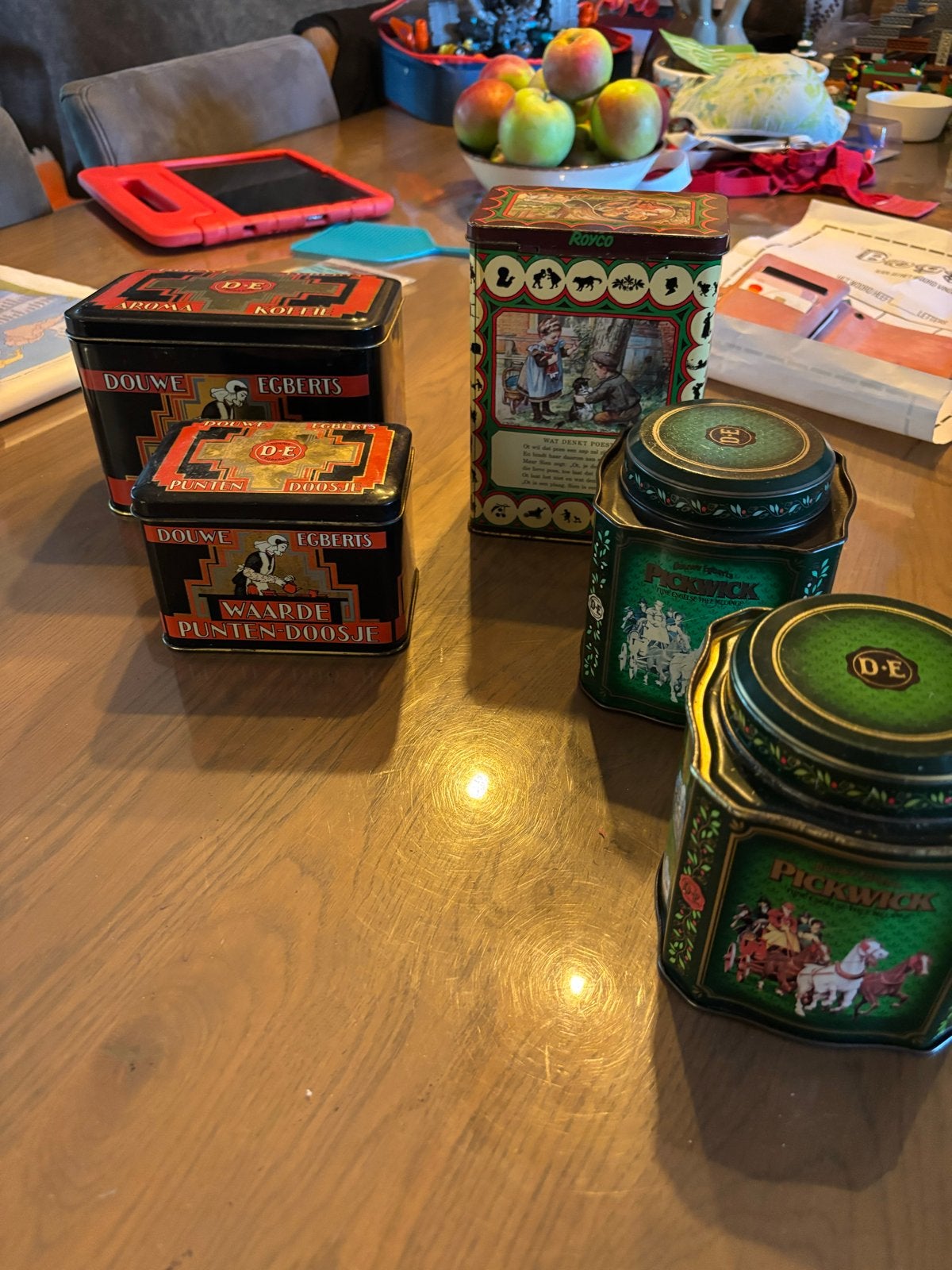 Douwe Egberts en Pickwick blikken - Vintage collectie, Ophalen of Verzenden, Gebruikt, Koffie, Douwe Egberts