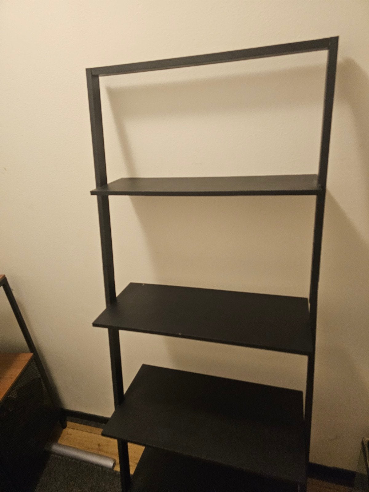 Zwart ladderrek met 4 planken - 160 cm hoog, Ophalen, Gebruikt