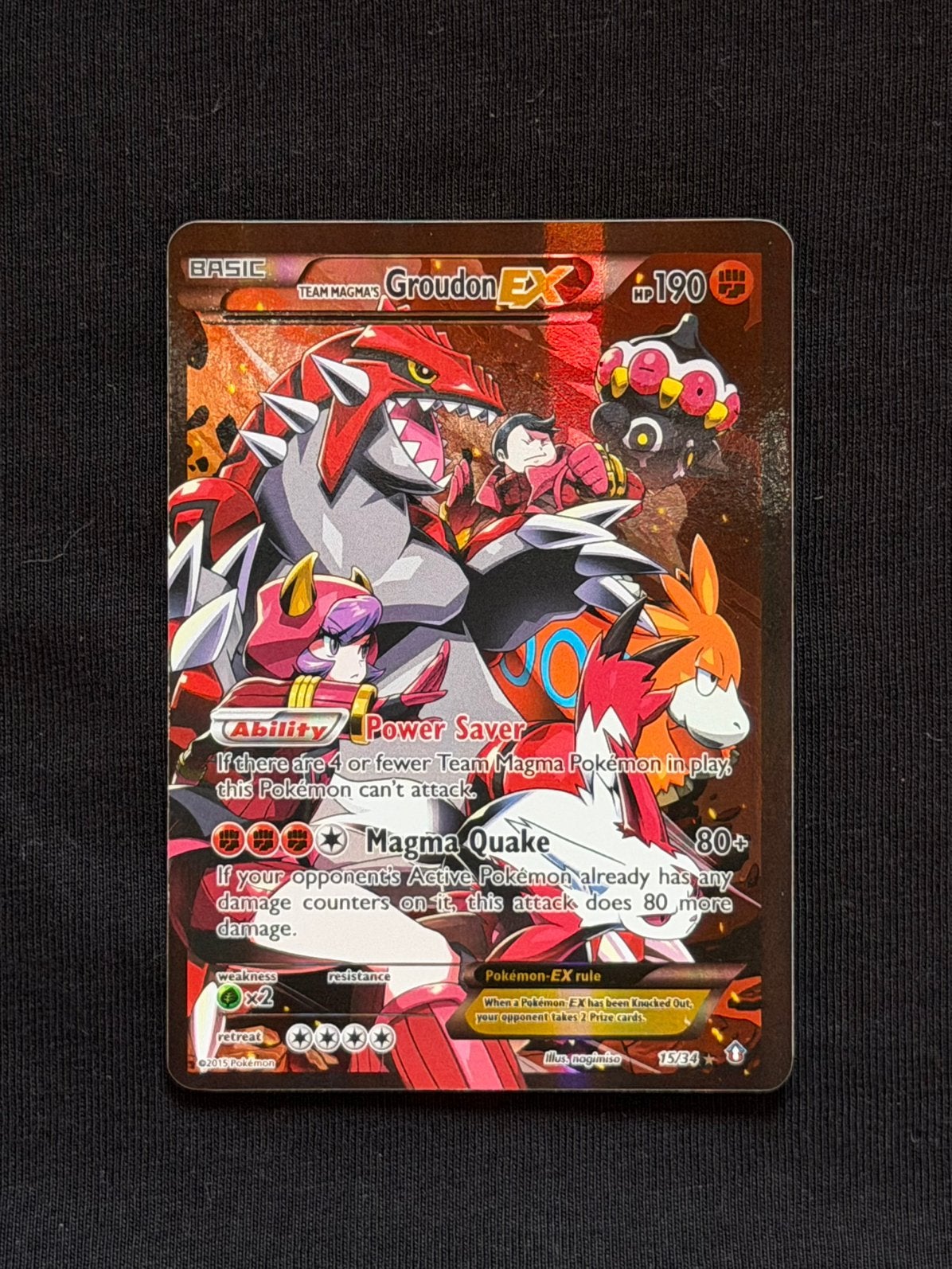 Team Magma’s Groudon EX | Double Crisis | 15/34, Ophalen of Verzenden, Zo goed als nieuw