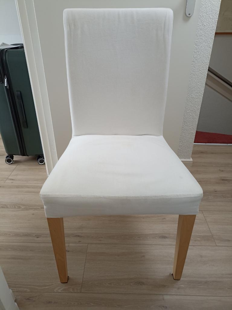 Eetkamerstoel Henriksdal (Ikea) 6 stuks., Ophalen, Gebruikt, Modern, Scandinavisch, Wit