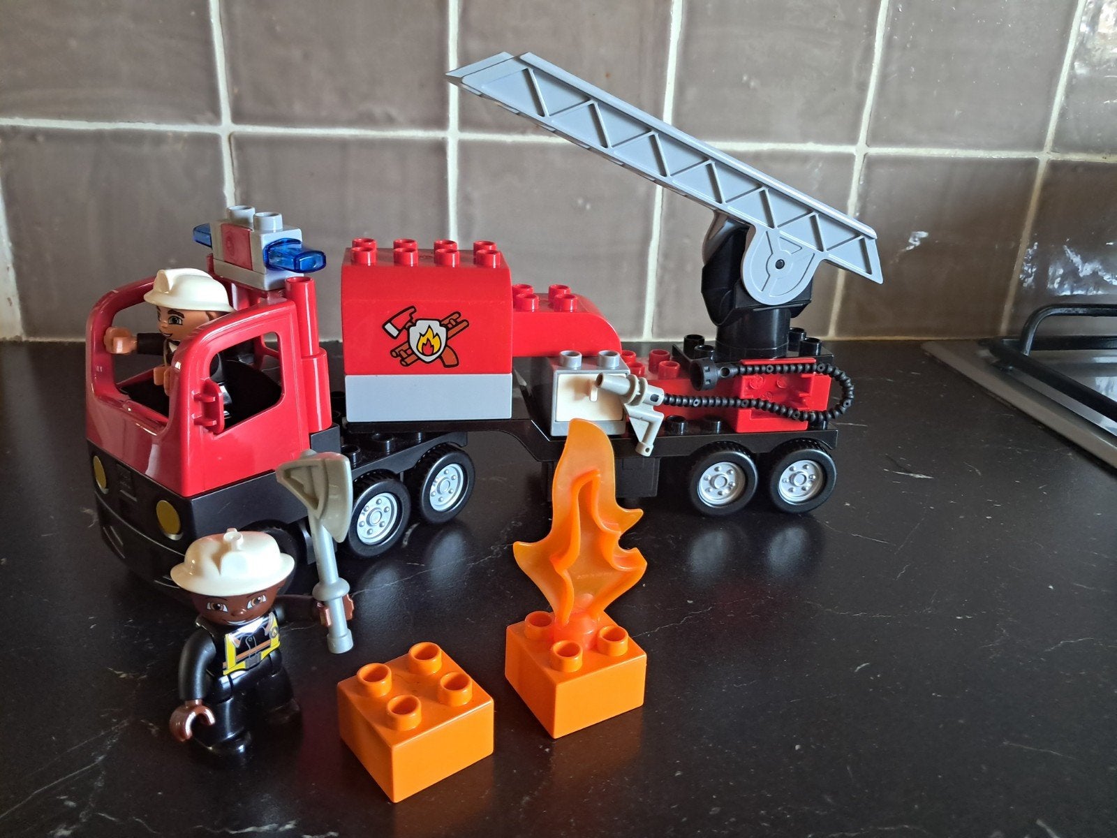 Duplo 4977 Brandweerauto, Ophalen of Verzenden, Zo goed als nieuw, Auto, Overige merken