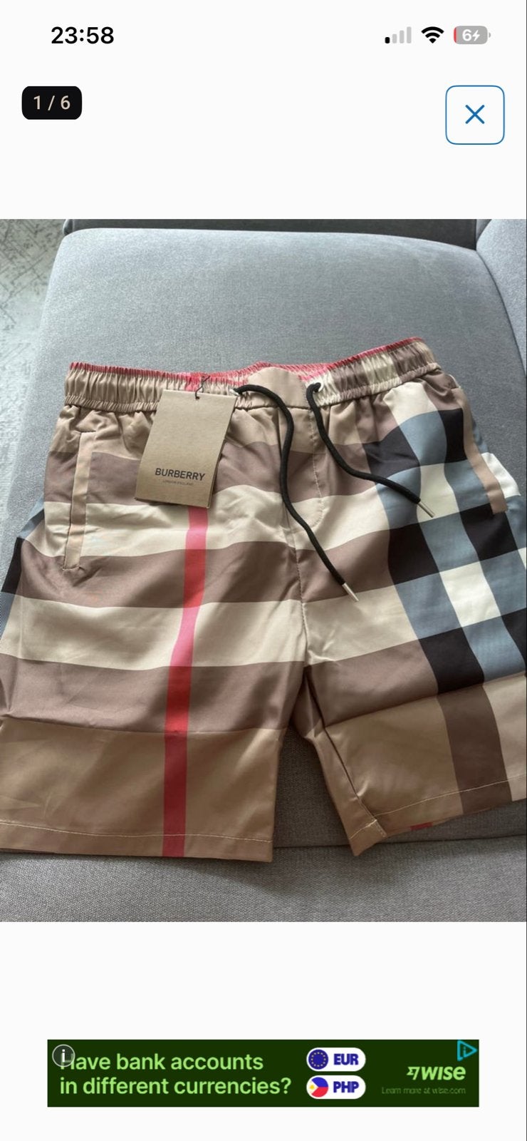 Burberry Heren Zwemshort - Nieuw met labels, Ophalen of Verzenden, Nieuw, Maat 56/58 (XL), Meerkleurig