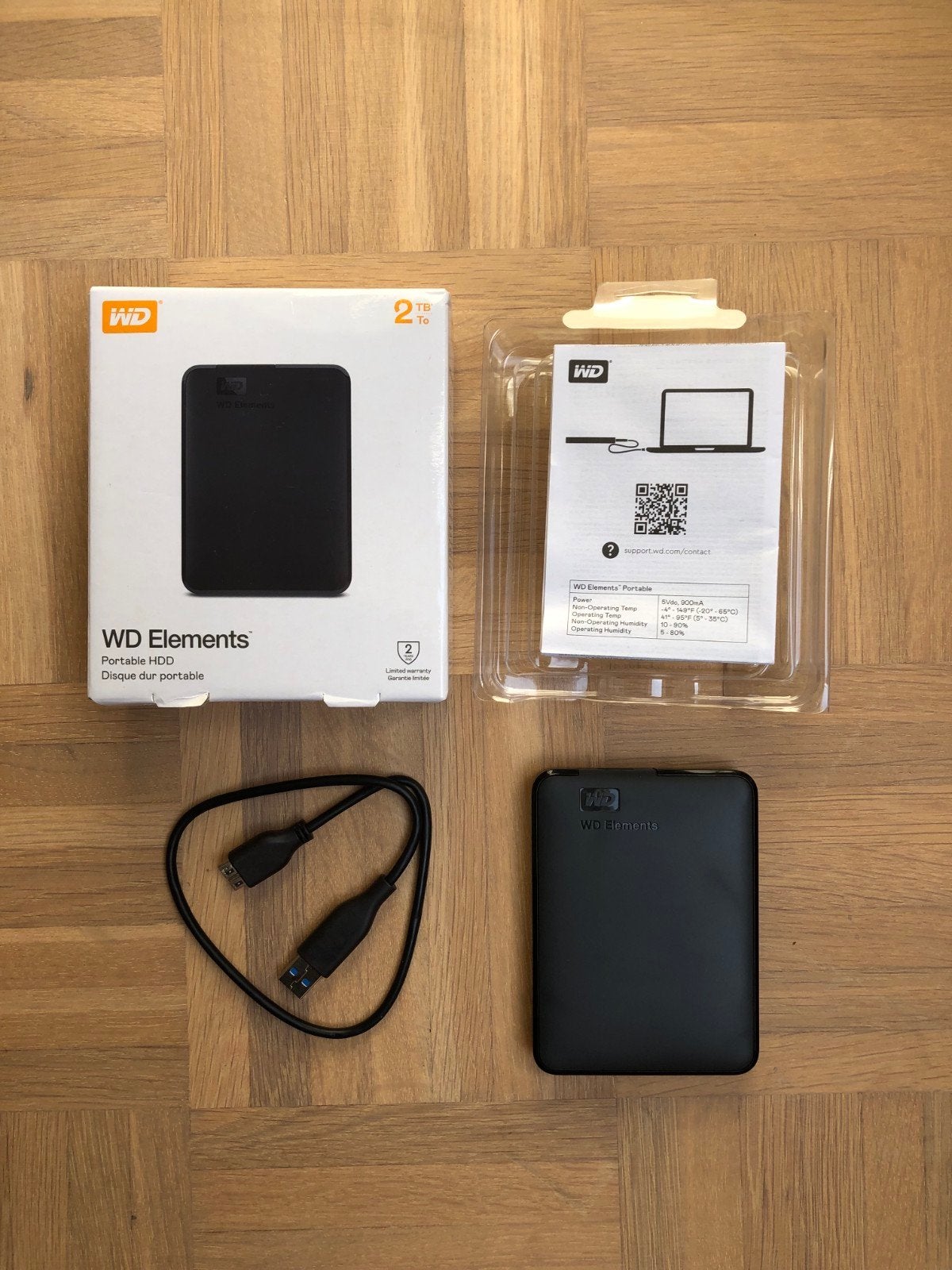 Externe Harde Schijf 2TB - WD Elements, Western Digital, Server, HDD, Ophalen of Verzenden