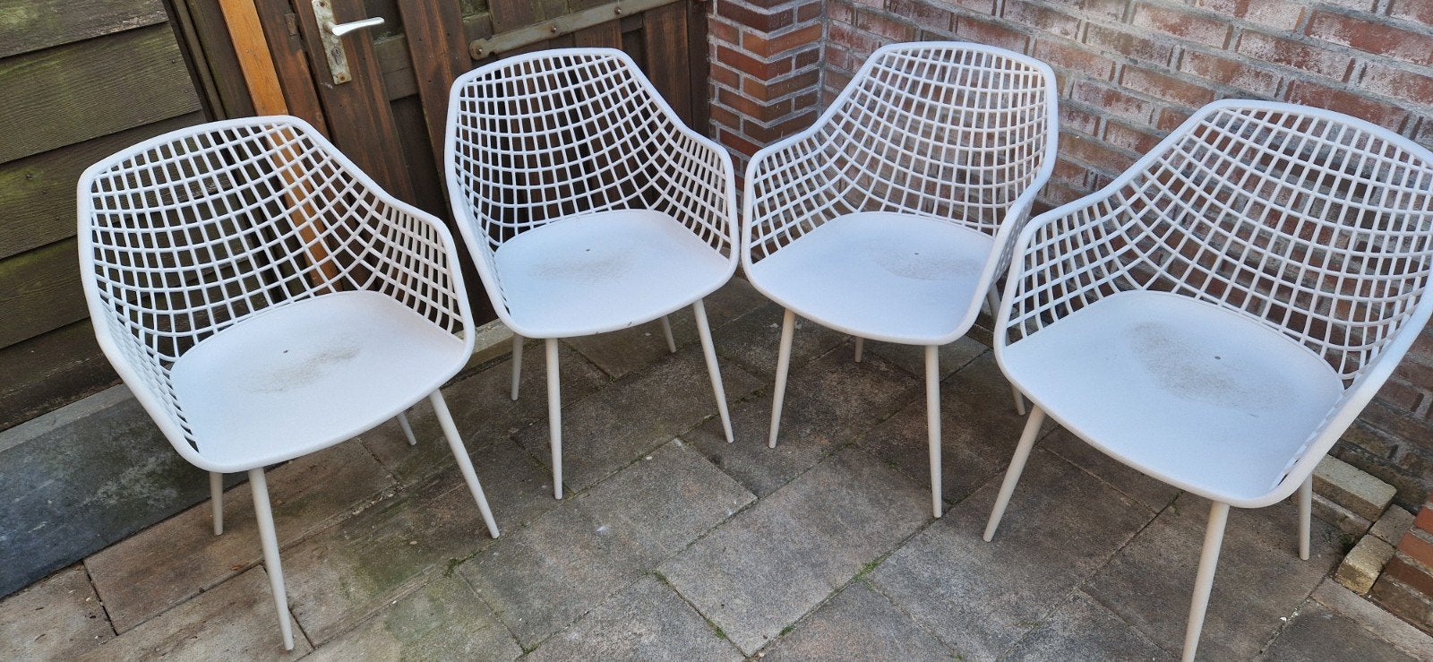 Set van 4 tuinstoelen, Modern design, Overige kleuren, Ophalen of Verzenden, Vier