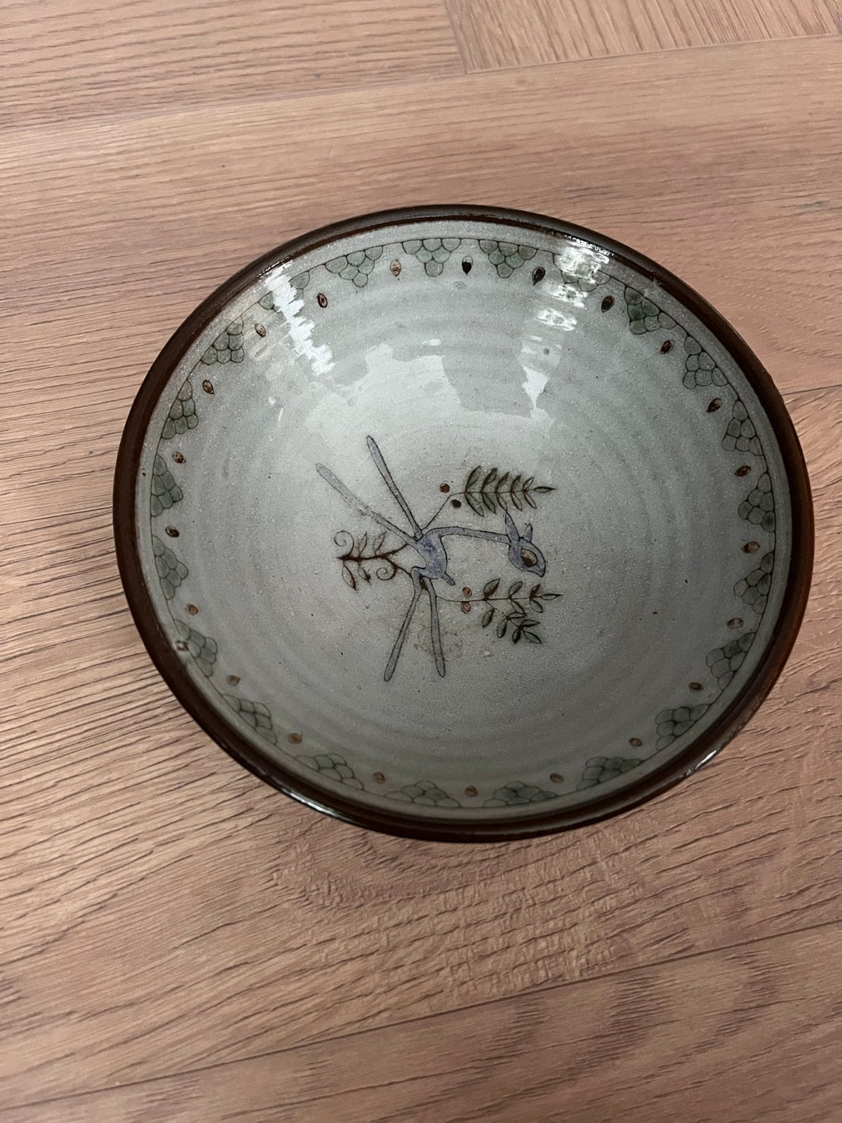 Vintage AMHA Aardewerk Schaaltje - Libelle, Ophalen of Verzenden