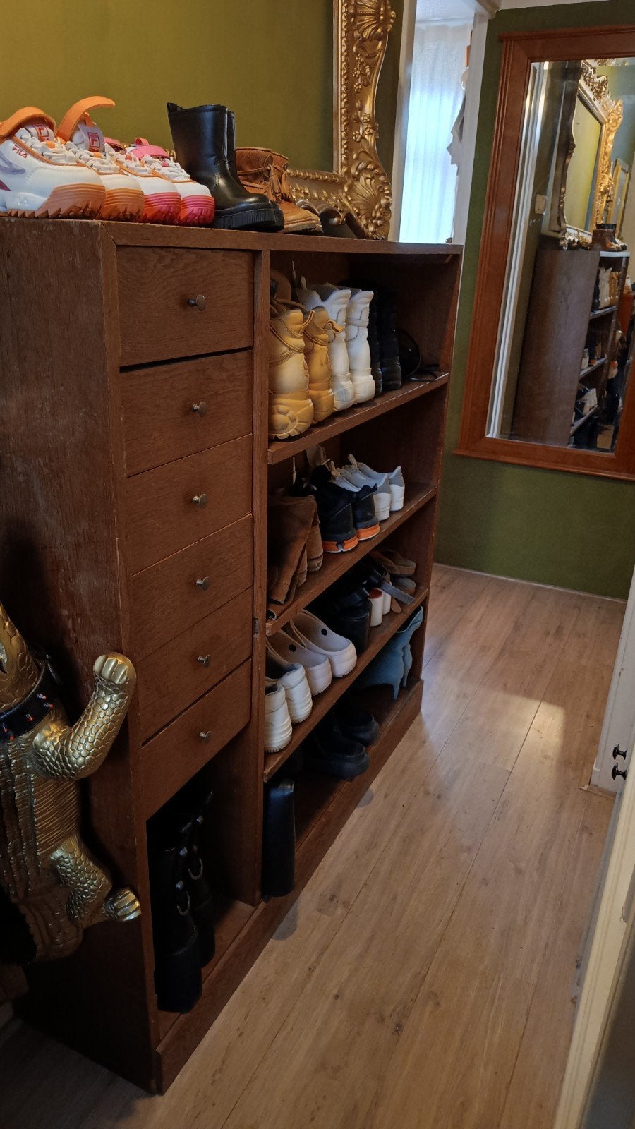 Mooie vintage apothekerskast 125x125, Huis en Inrichting, Kasten | Schoenenkasten, Ophalen