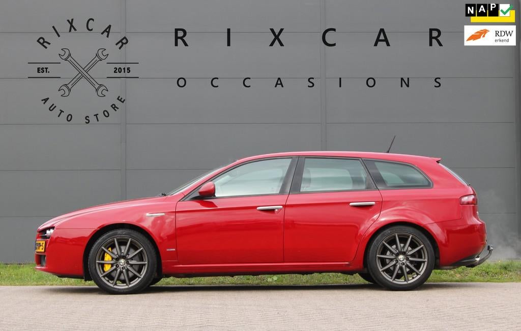 Alfa Romeo 159 Sportwagon 1.750 TBi Distinctive Leder Origin, Voorwielaandrijving, Euro 5, Gebruikt, Zwart