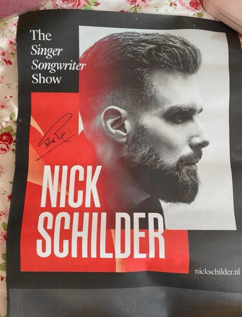 Nick Schilder poster met handtekening, Ophalen of Verzenden