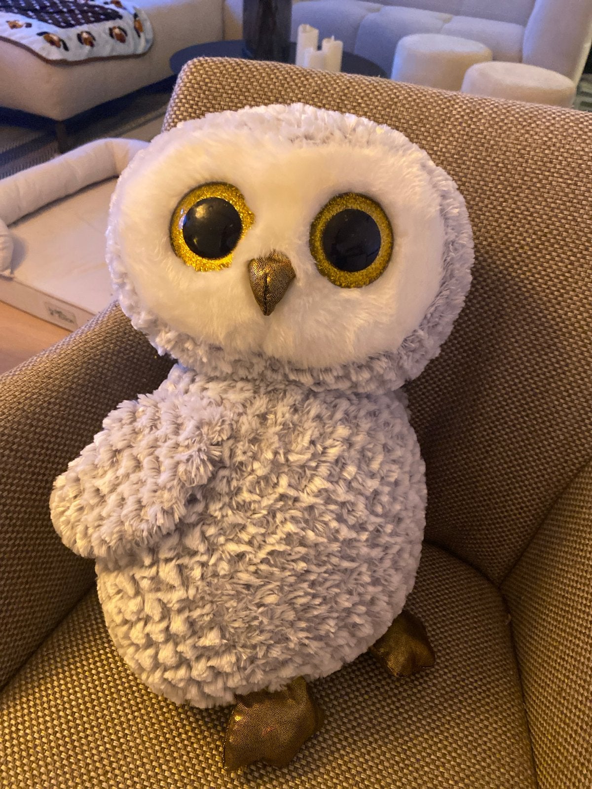 XXL Grote Ty Uil Knuffel - Owlette, Kinderen en Baby's, Ophalen, Overige karakters, Overige typen, Grijs