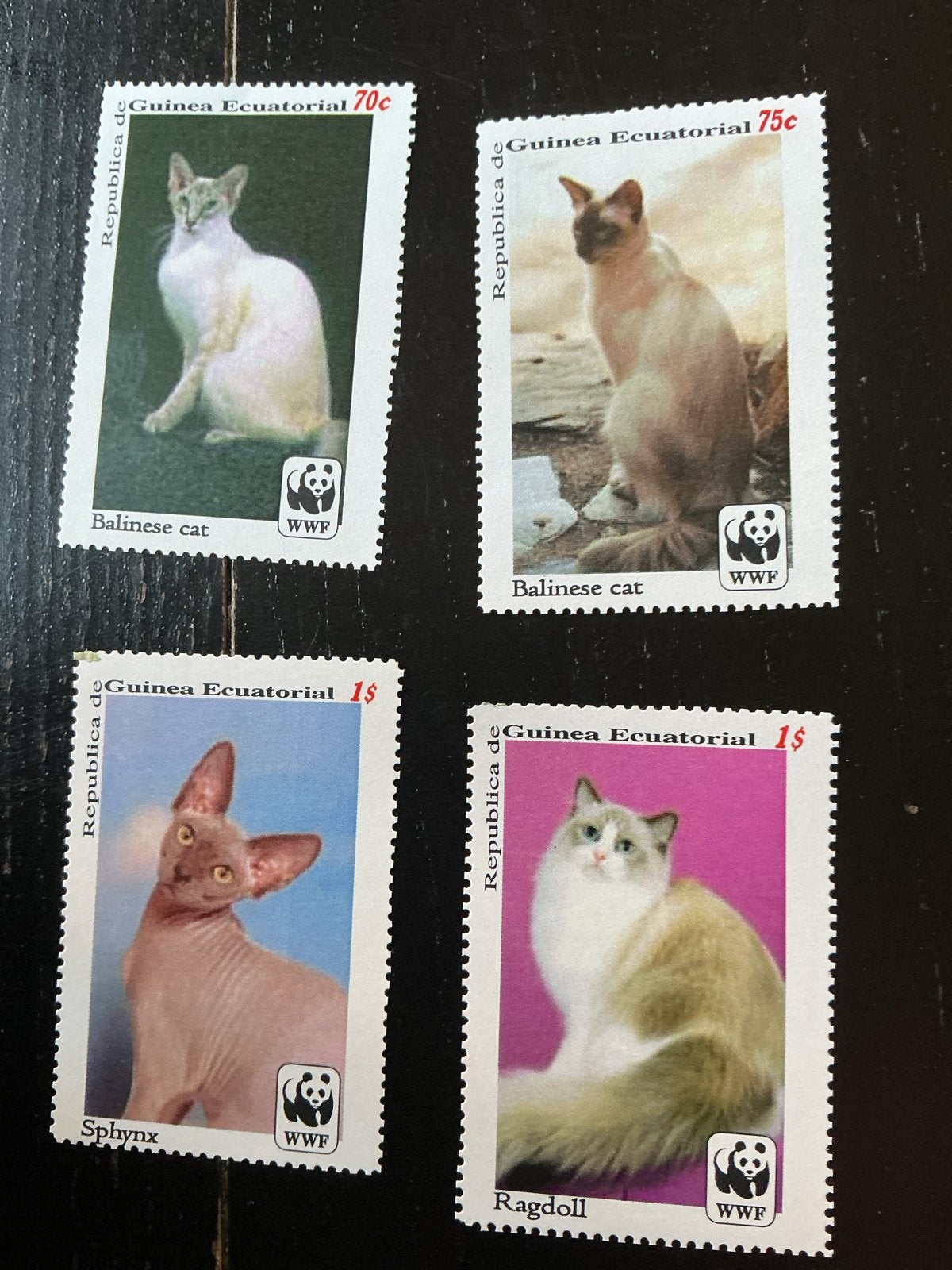 Postzegels Equatoriaal-Guinea Katten WWF, Ophalen of Verzenden, Postfris, Dier of Natuur
