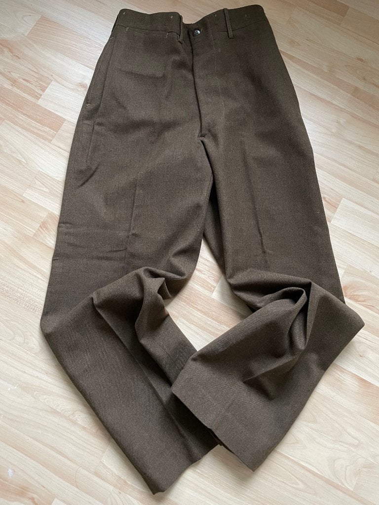 WW2 US, trousers, field, wool, serge, O.D. en broekriemen, Verzamelen, Ophalen of Verzenden, Landmacht, Amerika, Kleding of Schoenen