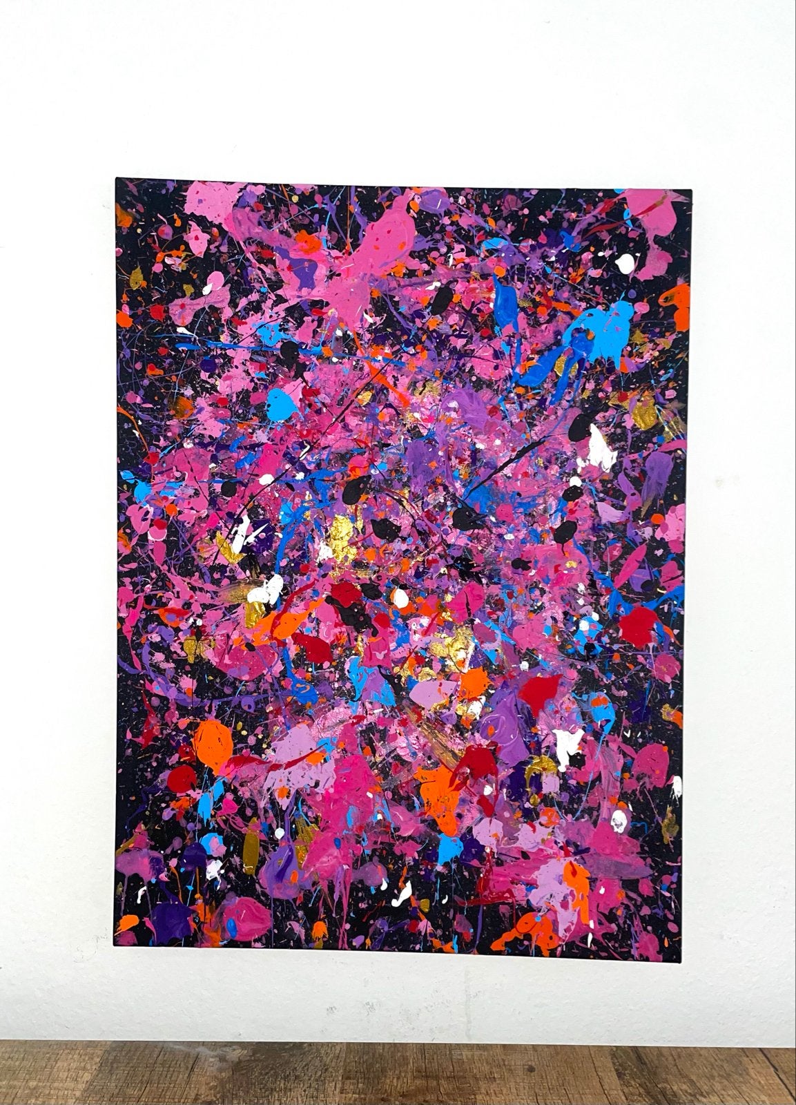 Uniek handgemaakt abstract schilderij – 78 cm x 58 cm, Antiek en Kunst, Kunst | Schilderijen | Abstract, Ophalen of Verzenden