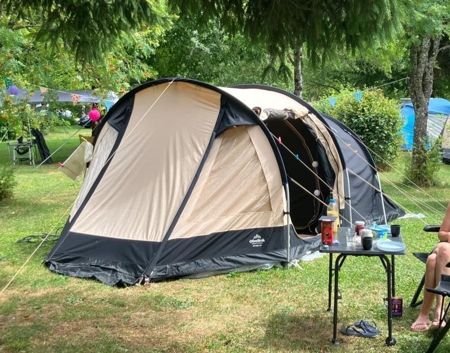 Obelink Optima 4 TC - Ademende tunneltent met 2 compartiment, Caravans en Kamperen, Tenten, Ophalen of Verzenden, Gebruikt, Tot en met 4