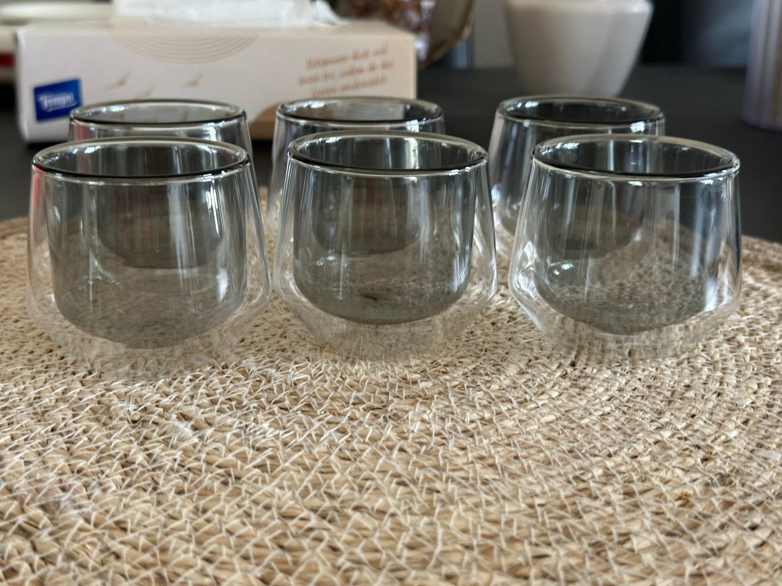Yaya Dubbelwandig Glas Smoked Grey S  nieuw!, Huis en Inrichting, Glas of Glazen, Nieuw, Ophalen of Verzenden, Glas