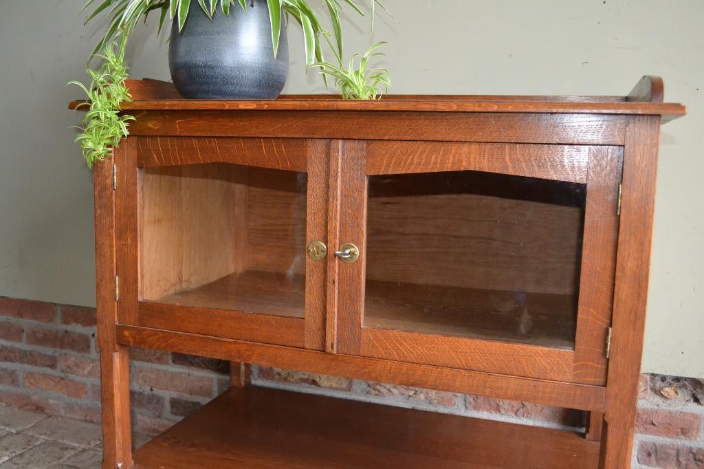 Prachtig antiek eiken houten Art Deco theemeubel, theekastje, Verzenden