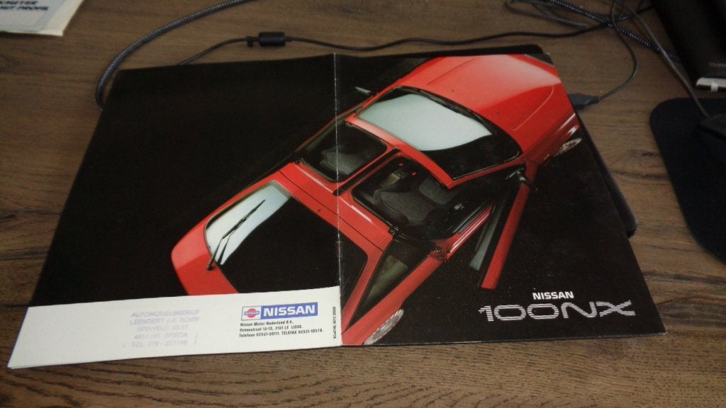Folder  NISSAN  100NX, Verzenden, Zo goed als nieuw, Nissan