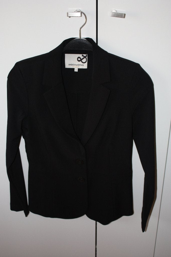 &Co Woman Studio Heavy travelstof blazer S, Verzenden, Zwart, &Co Woman, Zo goed als nieuw