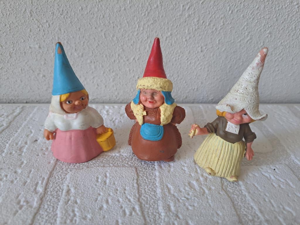 David de Kabouter Rien Poortvliet BRB 3x vrouwelijke figuren, Ophalen of Verzenden, Gebruikt