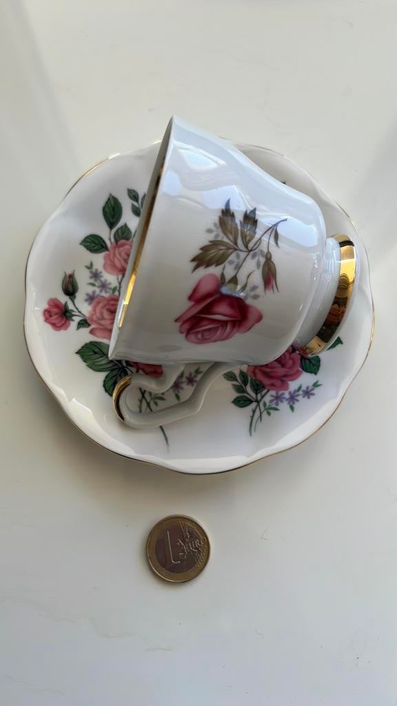 Vintage Royal BAVARIA & Richmond Kop en Schotel Rozen, Ophalen of Verzenden, Zo goed als nieuw, Overige stijlen, Kop(pen) en/of Schotel(s)