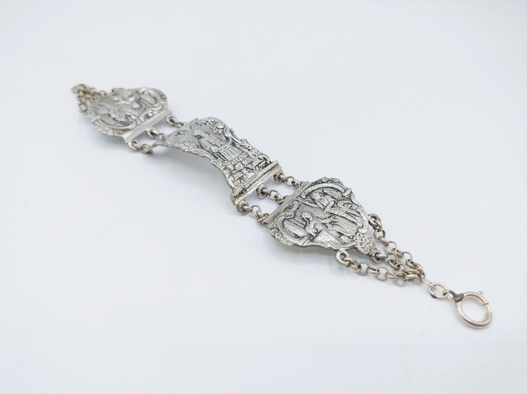 Zilveren armband van bijbelslot, Fa. Gelderblom, Schoonhoven, Gebruikt, Info@zilverwebsite.nl, Verzenden, Zilverwebsite.nl