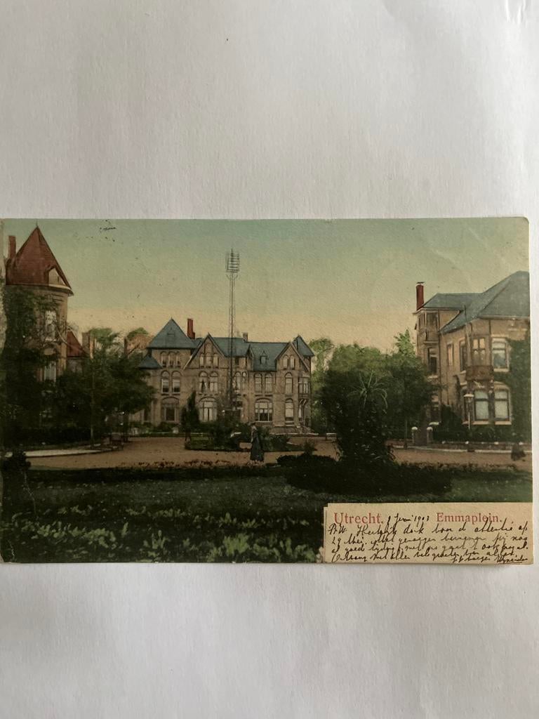 Ansichtkaart Utrecht Emmalaan 1903 Gelopen, Ophalen of Verzenden, Voor 1920, Gelopen, Utrecht