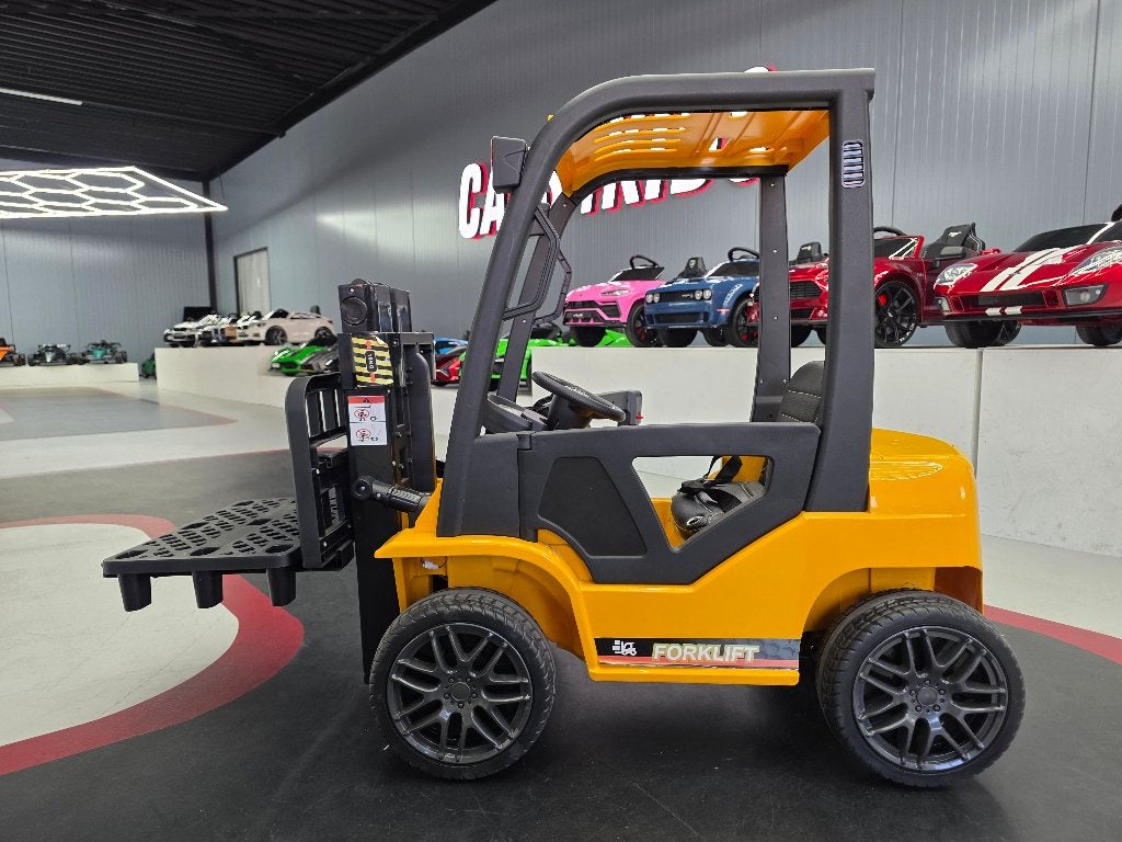 Kinder Heftruck - 12 volt - muziek - leren zit - met RC, Ophalen of Verzenden, Nieuw, Afstandsbediening