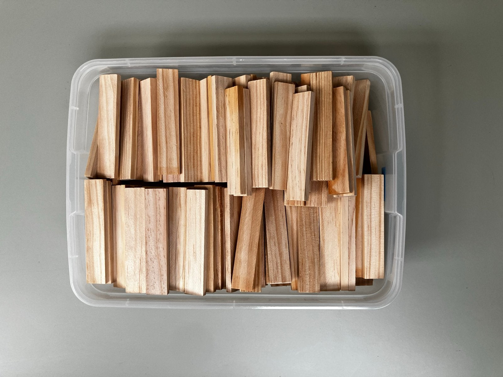 Houten bouwblokken (imitatie Kapla), Ophalen of Verzenden, Gebruikt, Bouwen