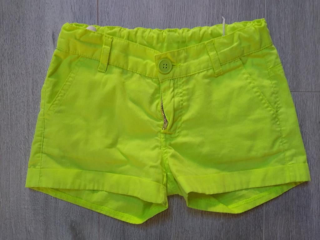 fluor geel broekje 134, Ophalen of Verzenden, Meisje, Broek