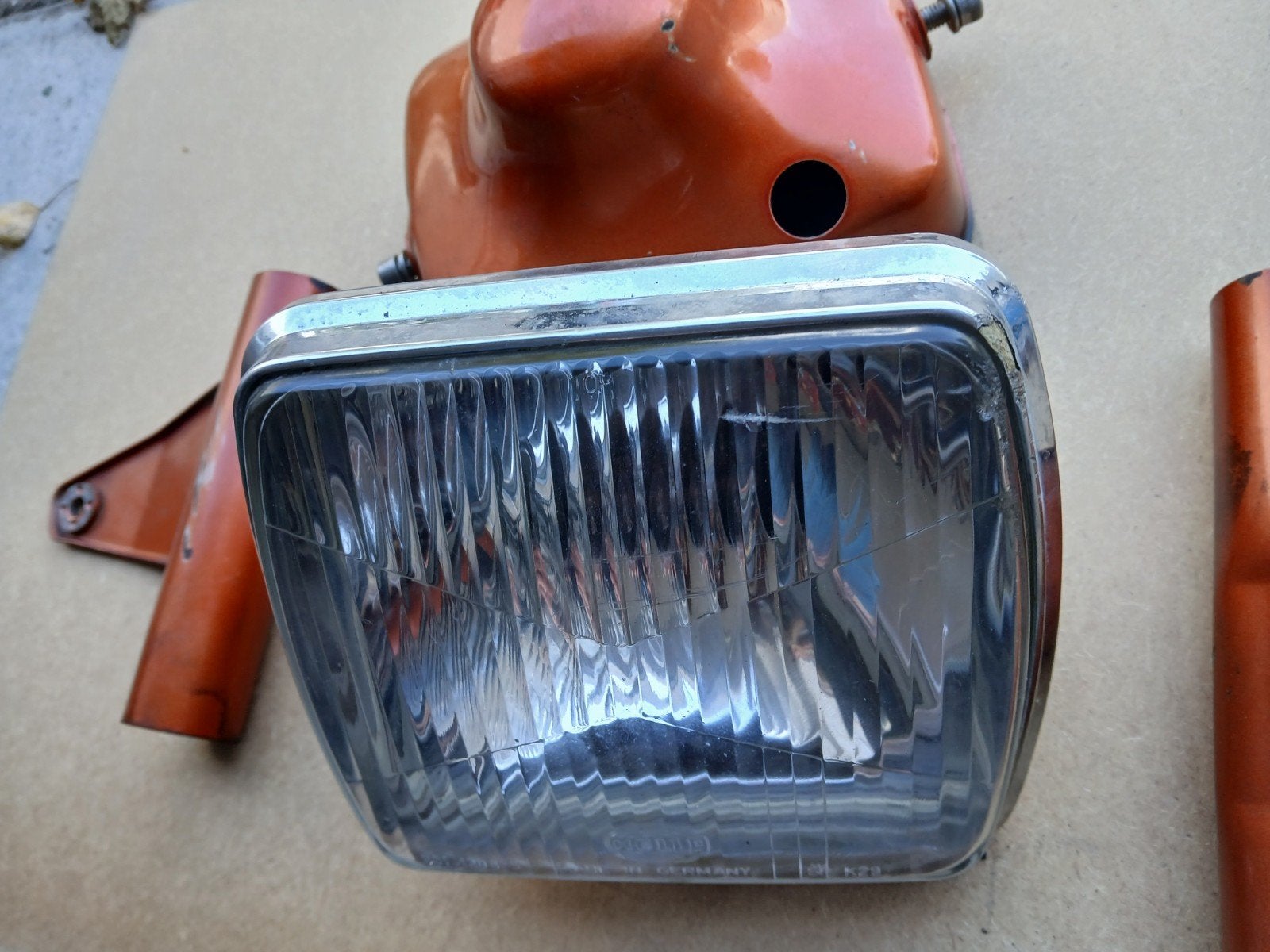 Zundapp 529 Koplamp en Lamporen Set - Origineel Oranje, Ophalen of Verzenden, Gebruikt, Koplamp