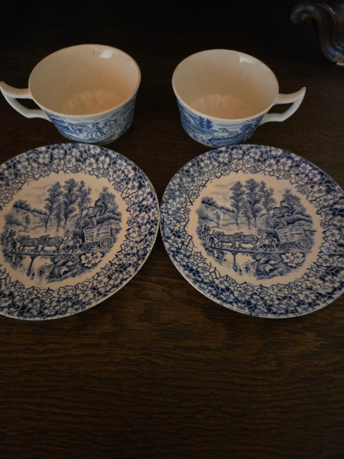 2 Petrus Regout Maastricht Rustique kop en schotels, Ophalen of Verzenden