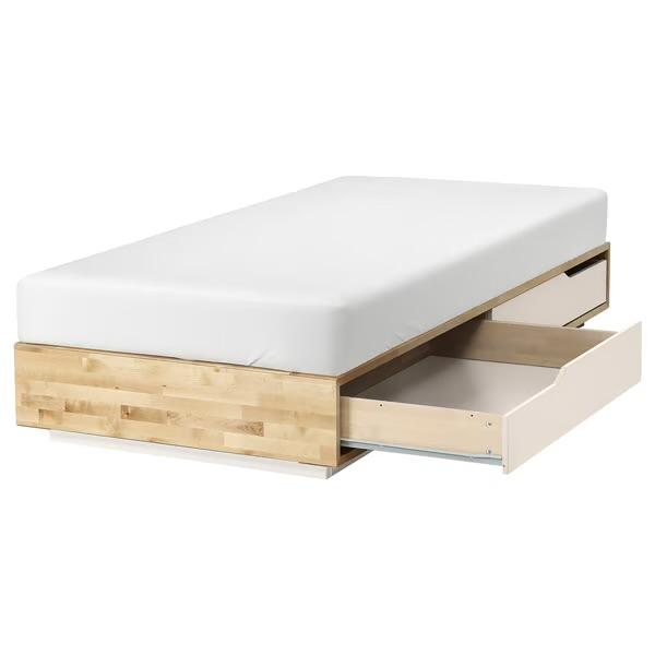 Eenpersoonsbed met opberglades IKEA mandal, Ophalen, Gebruikt, 90 cm, Eenpersoons