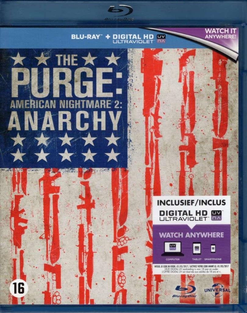 The Purge 2 Anarchy (2014) - Nederlandse uitgave, Engels, Nederlands, Hogehilweg 6 , 1101CC Amsterdam, Nederland, Ophalen of Verzenden