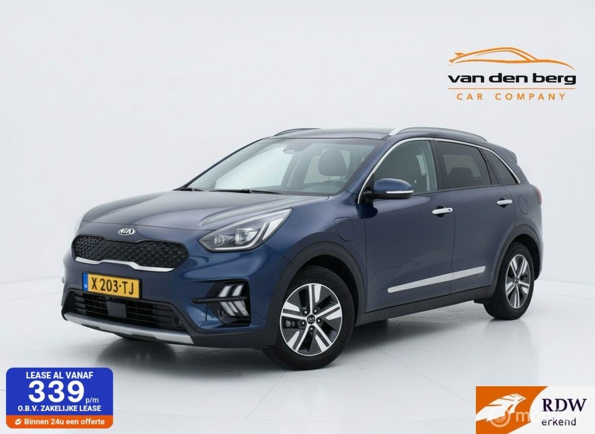 Kia Niro 1.6 GDi PHEV ExecutiveLine leer open dak JBL adapt., Gebruikt, Blauw, Bedrijf, 71 km/l