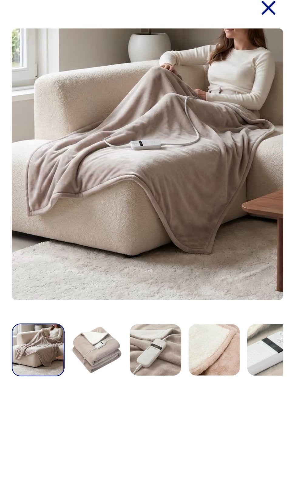 Carmen Elektrische Knuffeldeken - Heerlijk Warm, Eenpersoons, Beige, Ophalen of Verzenden, Overige merken