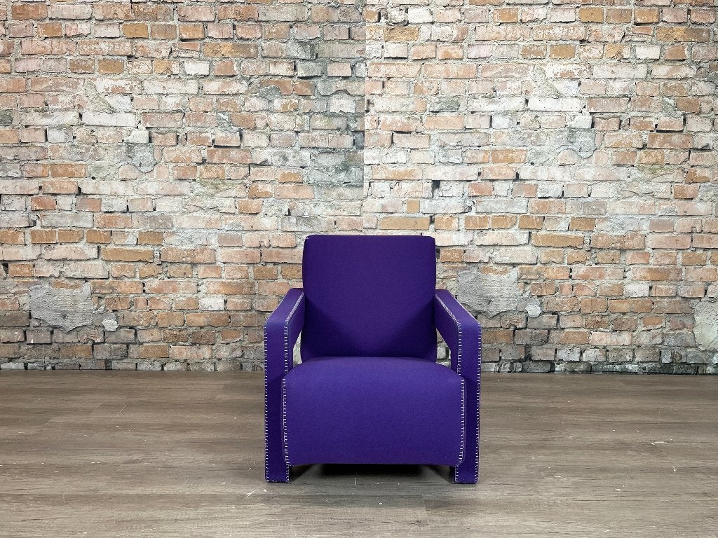 Cassina 637 Utrecht paars bij TheReSales, Huis en Inrichting, Fauteuils, Ophalen, Design, 75 tot 100 cm, Zo goed als nieuw