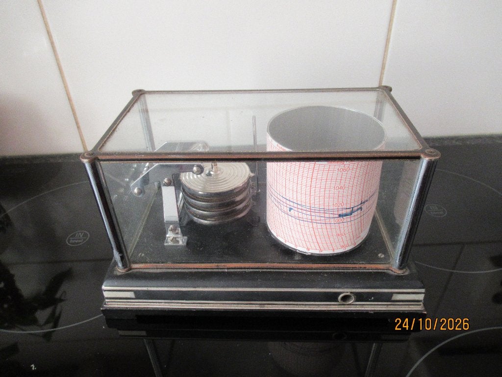 OUDE  LUFFT BAROGRAAF BAROMETER WEERSTATION -CA1950, Ophalen of Verzenden, Zo goed als nieuw, Barometer