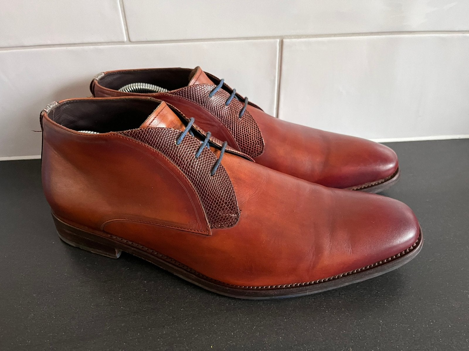 Floris van Bommel herenschoenen maat 10 / 44 H, Floris van Bommel, Bruin, Floris van Bommel, Ophalen of Verzenden