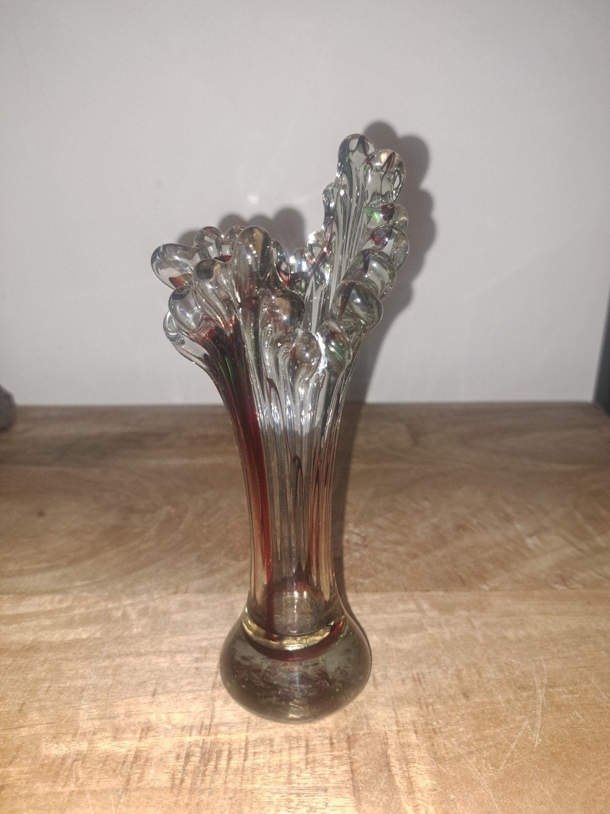Retro vintage art glass vaas, Ophalen of Verzenden