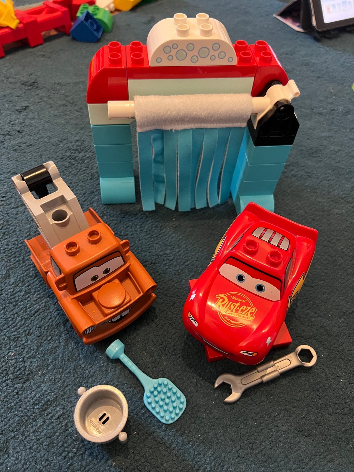 Lego Duplo Cars Bliksem McQueen & Takel's Wasplezier, Ophalen, Overige thema's, Lego, Zo goed als nieuw