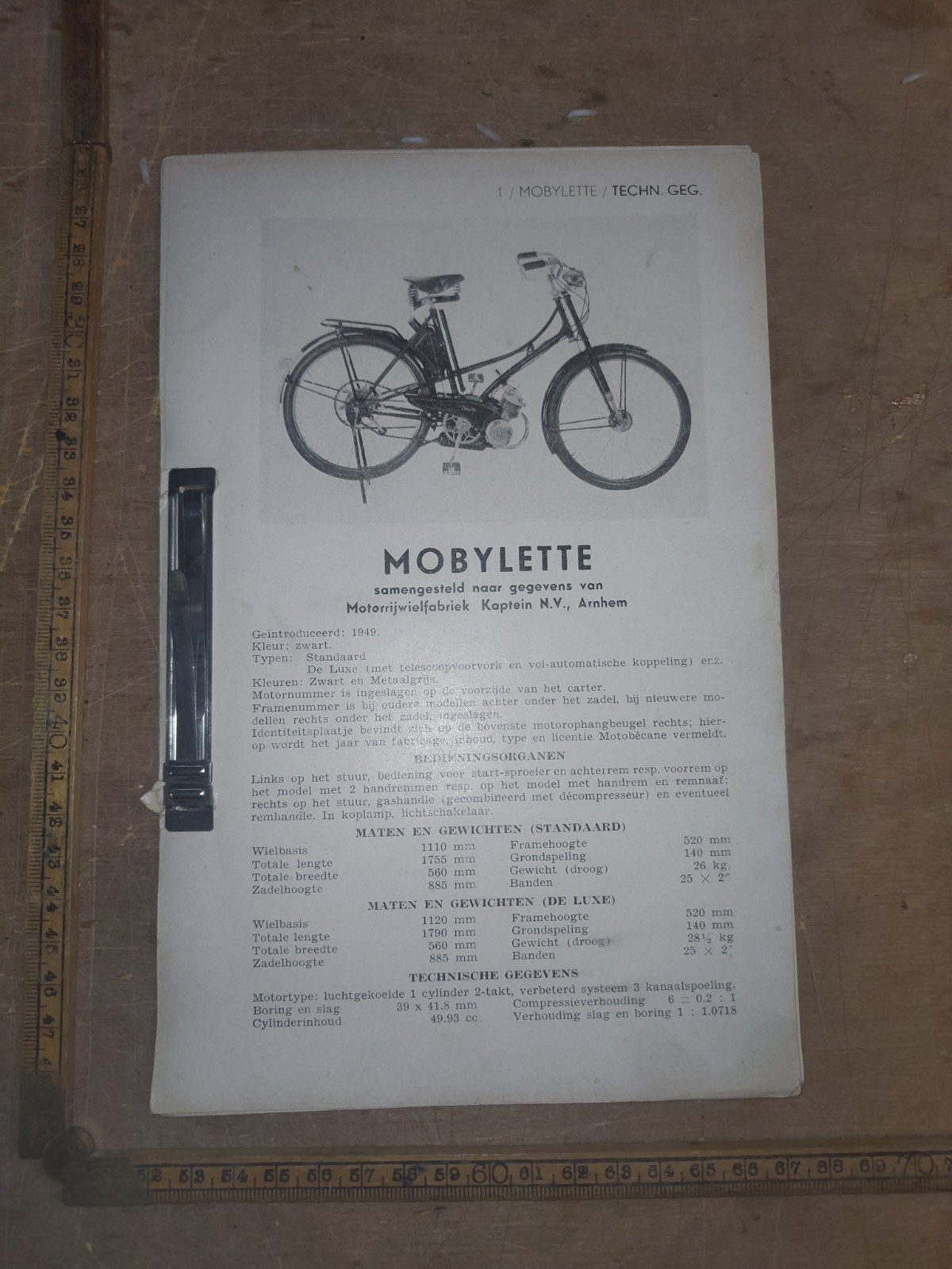 Werkplaats instructies Mobylette 1949, Ophalen of Verzenden, Gebruikt