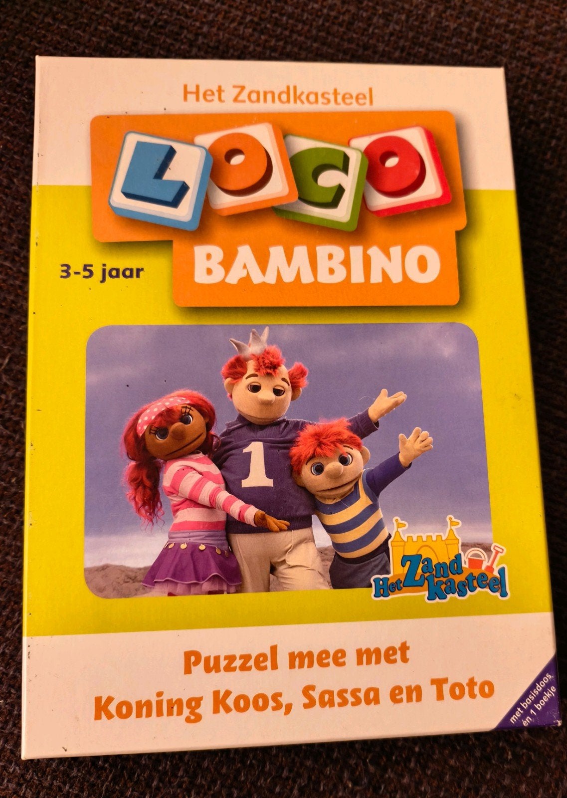 Loco Bambino Het Zandkasteel - Puzzel mee met Koning Koos, Ophalen of Verzenden, Gebruikt, Puzzelen