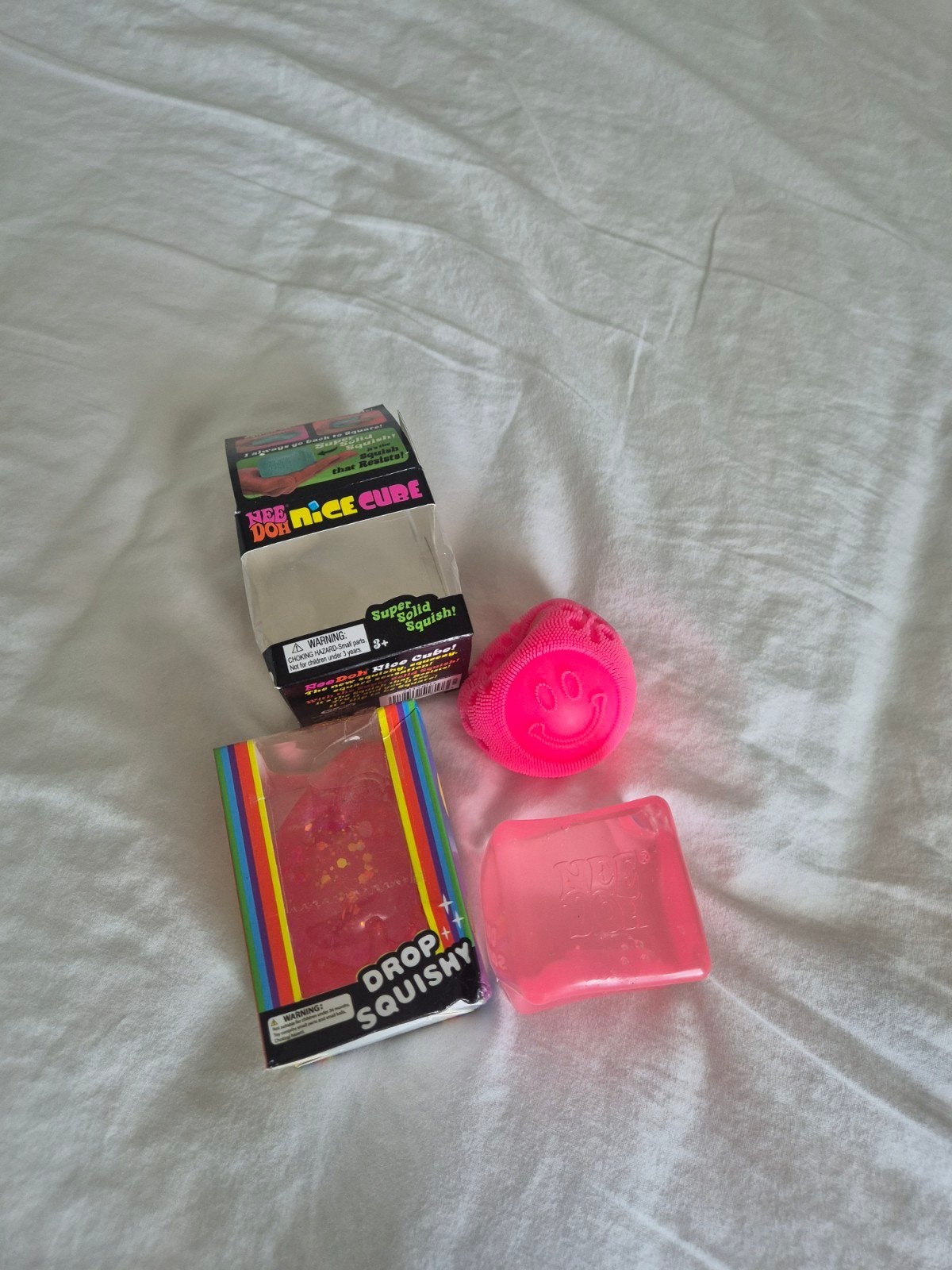 Needoh Ice Cube, Fuzzball & Dropsquishy - Roze Set, Ophalen of Verzenden, Nieuw