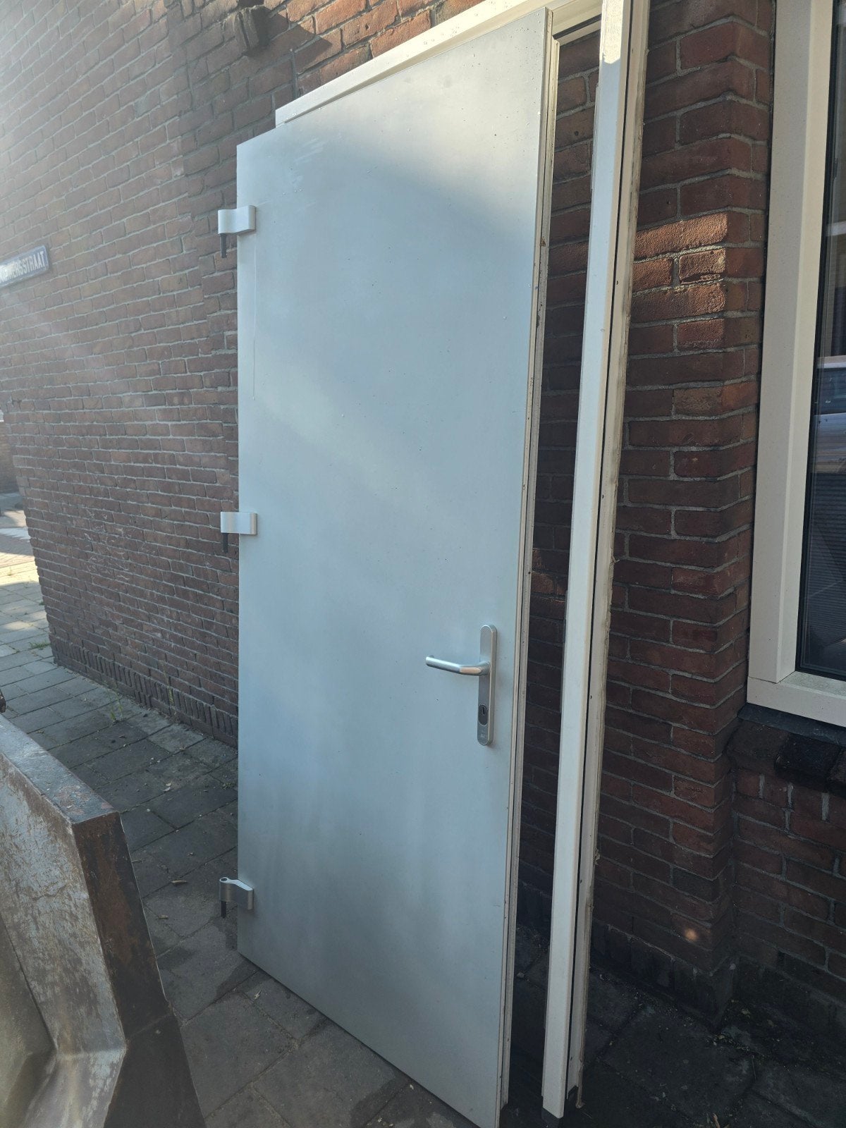 kunstof buitendeur met kozijn, Gebruikt, 80 tot 100 cm, 215 cm of meer, Ophalen of Verzenden