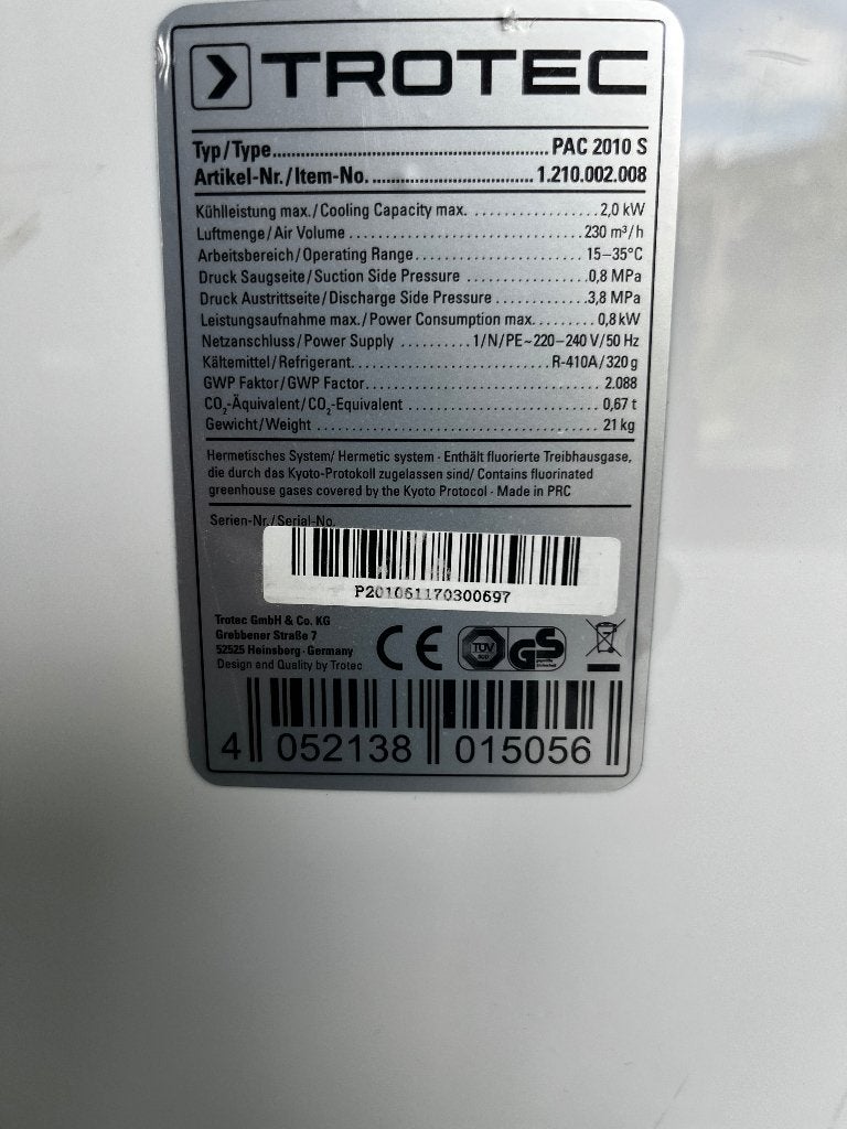 Mobiele Airco, Ophalen, Minder dan 60 m³, 3 snelheden of meer, Zo goed als nieuw