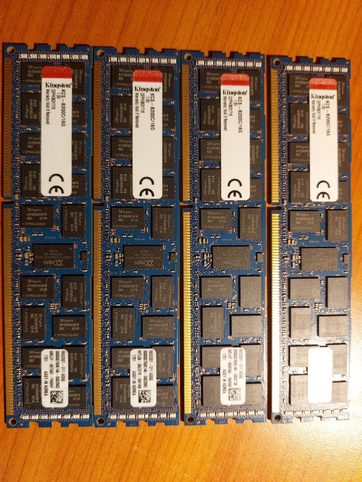 64GB Kingston DDR3 ECC Registered RAM 4x16GB 1866MHz, Computers en Software, Gebruikt, Server, DDR3, Ophalen of Verzenden