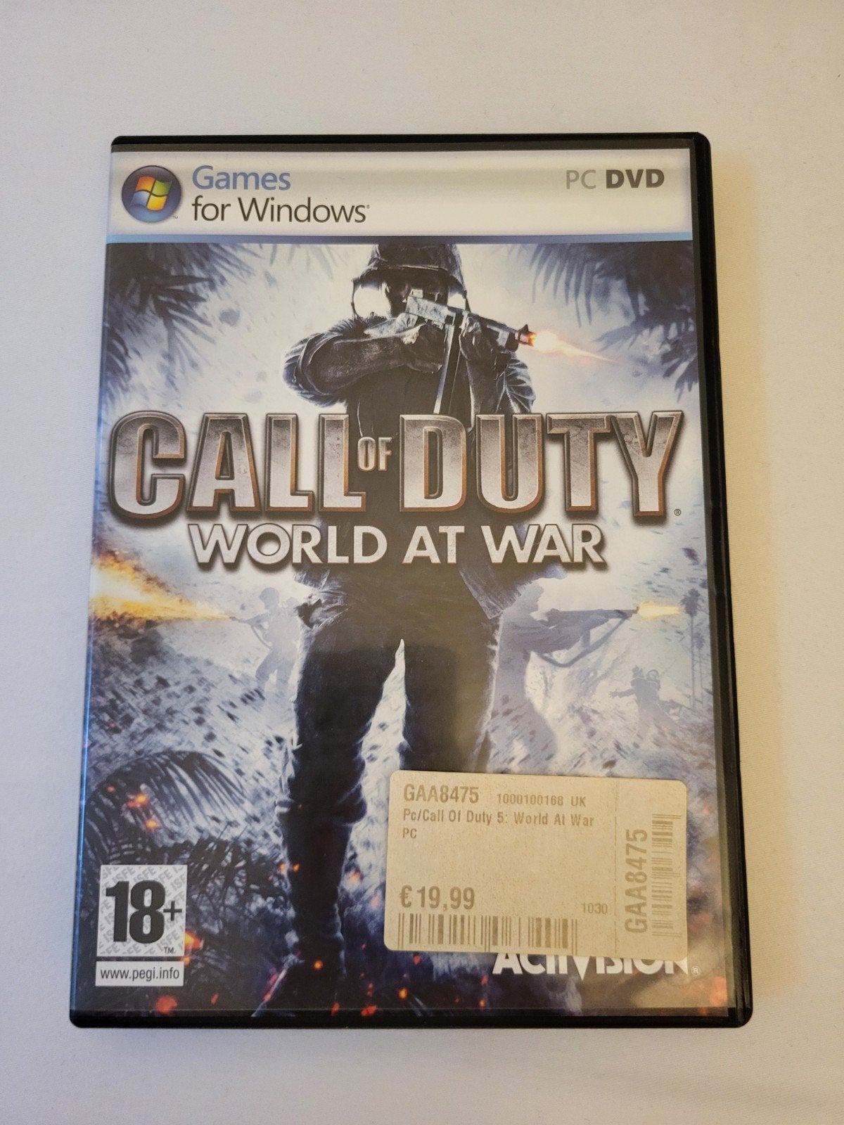 Call of Duty: World at War PC DVD - Games for Windows, Ophalen, Online, Gebruikt, Vanaf 18 jaar