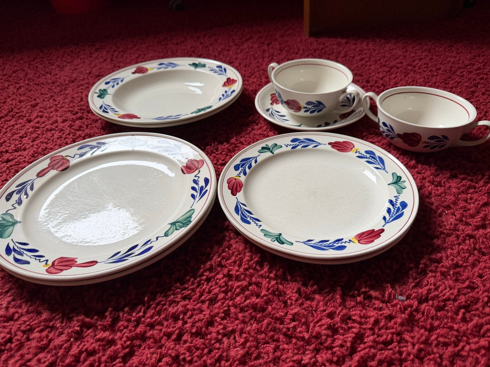 Vintage Boerenbont servies - Boch Belgium, Antiek en Kunst, Ophalen of Verzenden