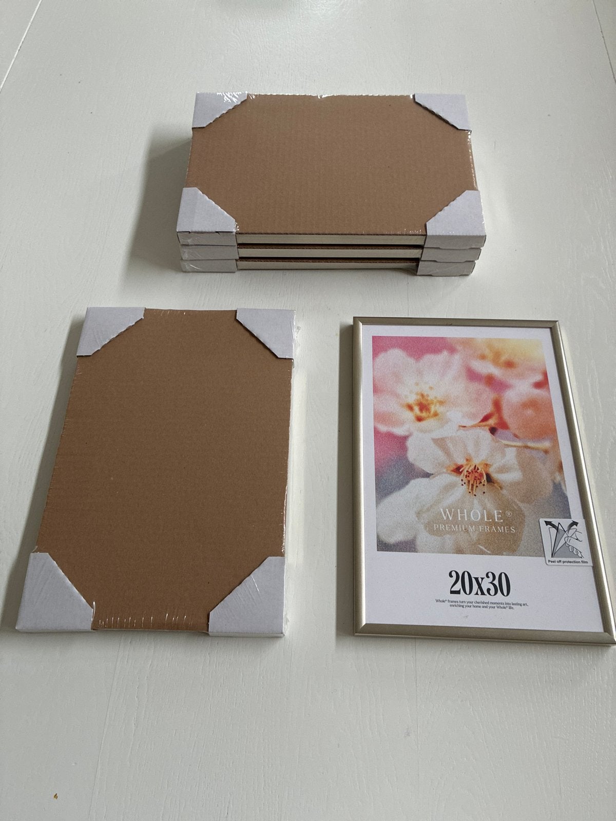 5 Nieuwe fotolijsten 20x30 cm, zilverkleurig, set van 5, Ophalen, Nieuw, Fotolijst, Met glas